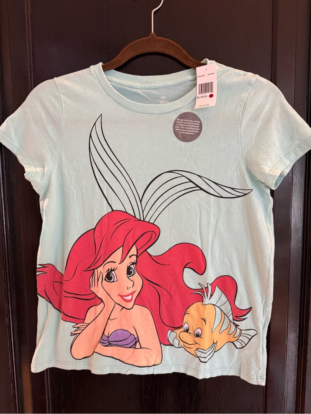 NWT! Disney Princess Ariel Graphic T-Shirt Girls Size XL 14/16